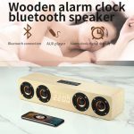 Home theater portable column Bluetooth Speaker Wireless wood speaker Alarm Clock Radio subwoofer Soundbar for TV speaker AUX USB - Image 3