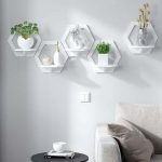 Wall shelf free punching wall-mounted TV background wall hanger bedroom balcony bedside wall creative flower pot stand - Image 4