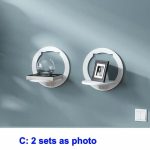 Wall shelf free punching wall-mounted TV background wall hanger bedroom balcony bedside wall creative flower pot stand - Image 12