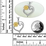 You are My Sunshine Cat Jewelry for Women Sterling Silver Cat Sunflower Heart-Shaped Necklace Gifts for Girls Mom Daughter Sister - Image 4
