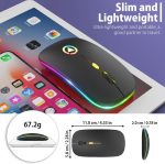 Wireless Mouse Bluetooth RGB Rechargeable Mouse Wireless Computer Silent Mause LED Backlit Ergonomic Gaming Mouse For PC Laptop - Image 6