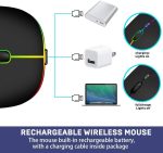 Wireless Mouse Bluetooth RGB Rechargeable Mouse Wireless Computer Silent Mause LED Backlit Ergonomic Gaming Mouse For PC Laptop - Image 4