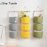3 Grids Wall Hanging Storage Bag Organizer Toys Container Decor Pocket Pouch Bolsa De Bolsillo Colgante#Q