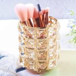 Europe Metal Makeup Brush Storage Tube Eyebrow Pencil Makeup Organizer Bead Crystal Jewelry Storage Box - Image 4