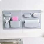 Home Storage Wall Suction Cup Plastic Storage Rack Cosmetic Toiletries Sundries Storage Holder Bathroom Organizer - Image 3