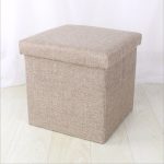Simple Fabric Storage Storage Stool Folding Shoe Bench Footstool Can Sit With Lid Storage Box Stool 30*30*30cm/40*25*25cm - Image 9