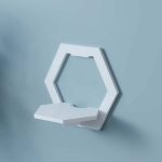 Wall shelf free punching wall-mounted TV background wall hanger bedroom balcony bedside wall creative flower pot stand - Image 7