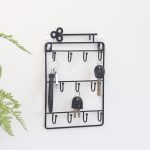 Modern Style Iron Wall Mounted 11 Hangers Hooks Key Holder Coat Hat Storage Rack Practical Cloth / Keys Hooks