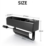 Fast Charging Car Seat Crevice Storage Box Seat Gap Slit Pocket Catcher Organizer Universal Car Seat Organizer Card Phone Holder - Image 6
