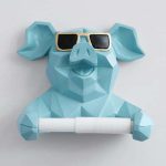 Animal Head Statue Figurine Hanging Tissue Holder Toilet Washroom Wall Home Decor Roll Paper Tissue Box Holder Wall Mount1 - Image 16