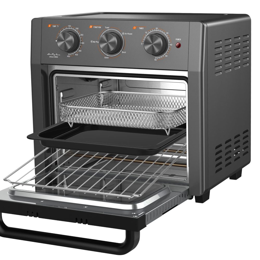 Air Fryer Toaster Oven - 5-In-1 Convection Oven with Air Fry, Roast, Toast, Broil & Bake Function - Air Fry Toaster Oven for Countertop - Kitchen Appliances for Cooking Chicken, Steak & Pizza - Image 3