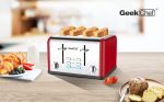 Toaster 4 Slices, Geek Chef Stainless Steel Extra-wide Slot Toaster, Dual Control Panel With Bagel,defrost ,cancel,Function,prohibition Of Listing On Amazon - Image 9