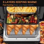 Air Fryer Toaster Oven - 5-In-1 Convection Oven with Air Fry, Roast, Toast, Broil & Bake Function - Air Fry Toaster Oven for Countertop - Kitchen Appliances for Cooking Chicken, Steak & Pizza - Image 14