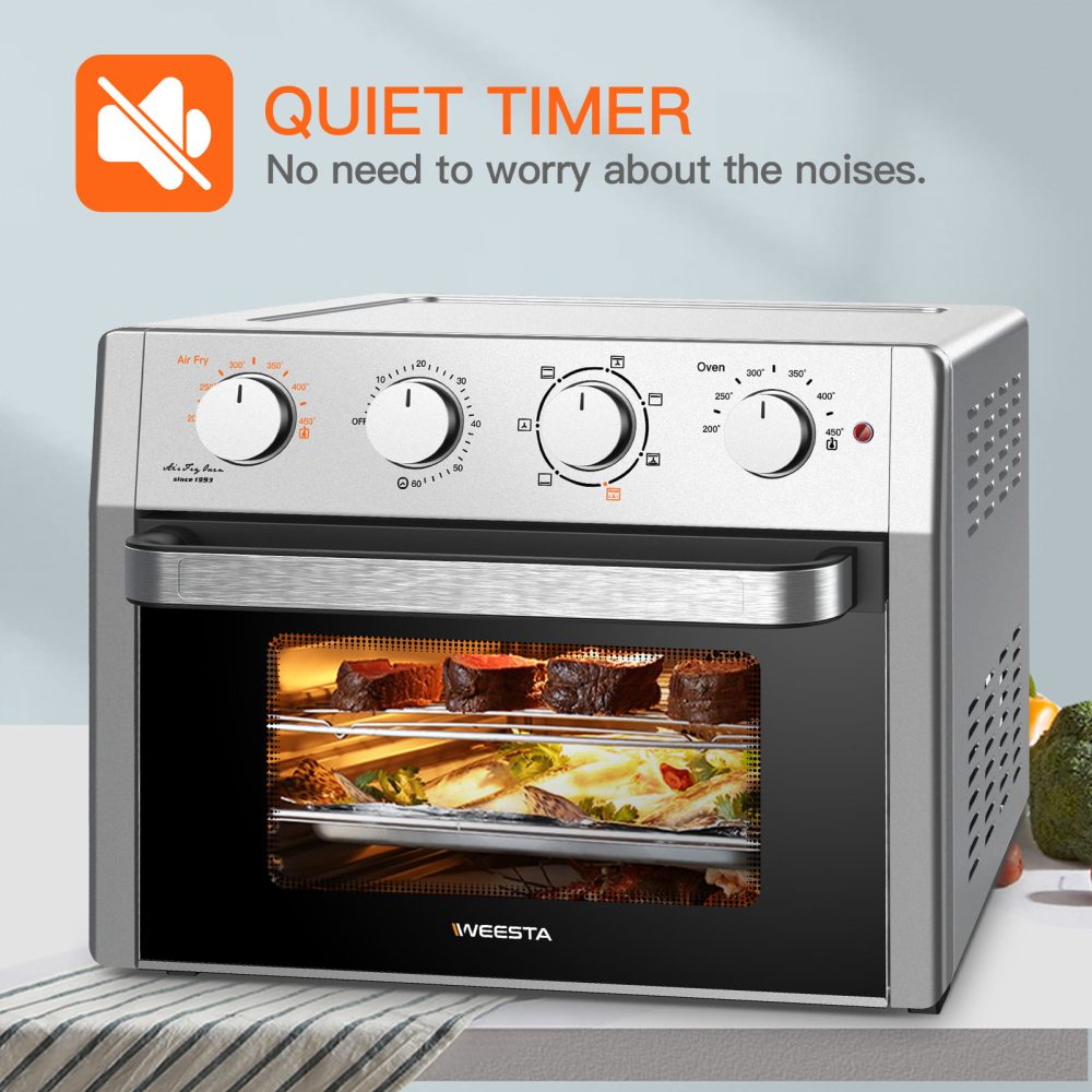 Prohibit Amazon sales. Air Fryer Toaster Oven 24 Quart - 7-In-1 Convection Oven with Air Fry, Roast, Toast, Broil & Bake Function  for Countertop - Kitchen Appliances for Cooking Chicken, Steak & Pizz - Image 6